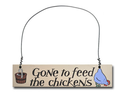 Gone to feed the chickens (blue)